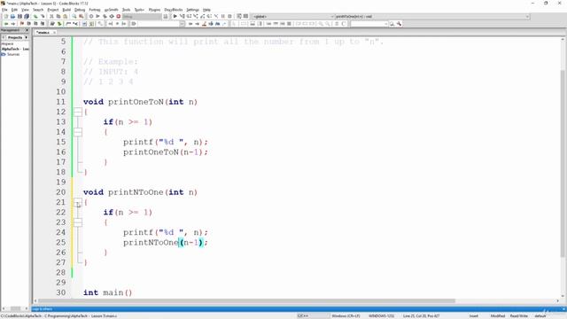 C Program to Print Natural Numbers from 1 to N || Must Watch - English