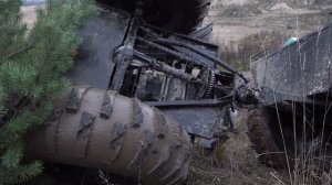 Вездеход перевернулся