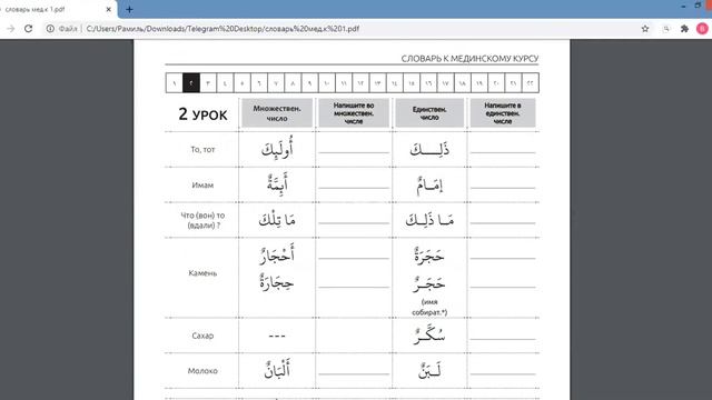 Учим арабские слова урок 2 смотреть онлайн