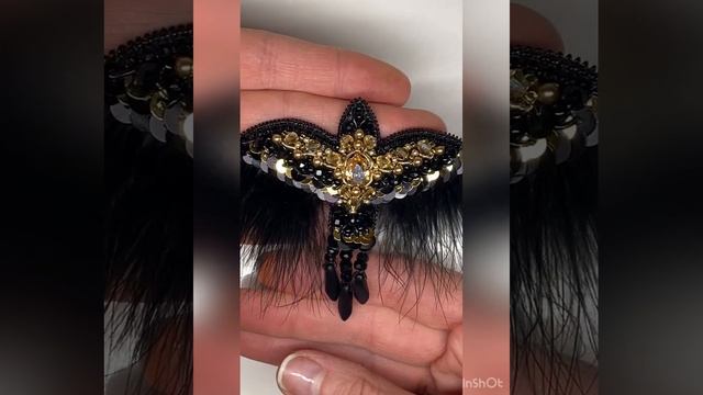 Брошь птица феникс из бисера | Птичка феникс ручной работы | brooch bird with feathers |phoenix bir
