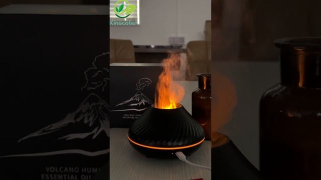 Volcano Aroma Diffuser Simulate Flame Humidifier Ultrasonic Sprayer for Home Office Room