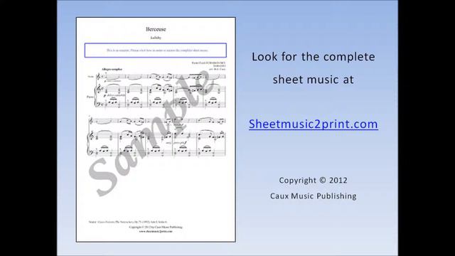 The Nutcracker : Lullaby - Violin Sheet Music смотреть онлайн