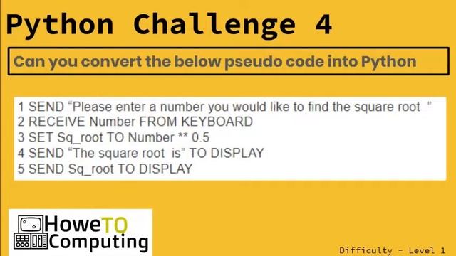 Python challenges  ‐ level 1 challenge 4