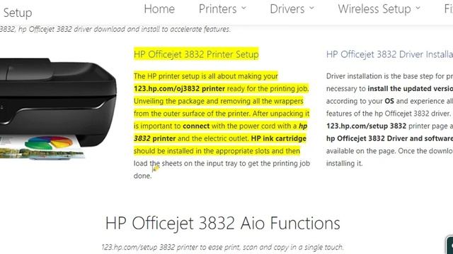 HP Officejet 3832 printer setup | Unbox HP Officejet 3832 printer | Wi-Fi setup