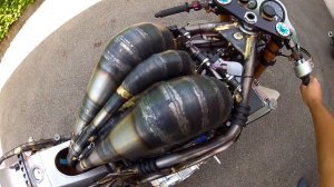 Мотоцикл монстр! Двухтактное чудовище с двигателем от снегохода.