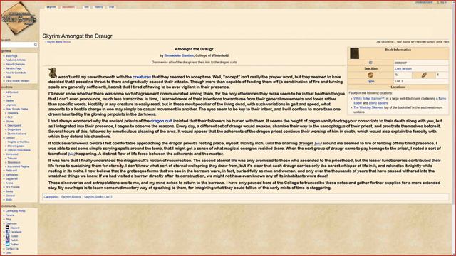 Skyrim Archaeological Survey: Research: Reading - 'Amongst the Draugr' смотреть онлайн