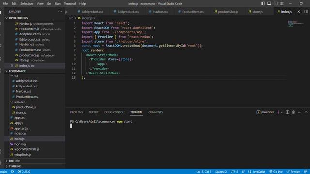 ecommarce app in react skill tag in #codingninja  #project