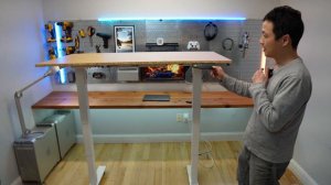 FlexiSpot Bamboo Standing Desk with Anti-Collision System. 220 lbs Loading Capacity!