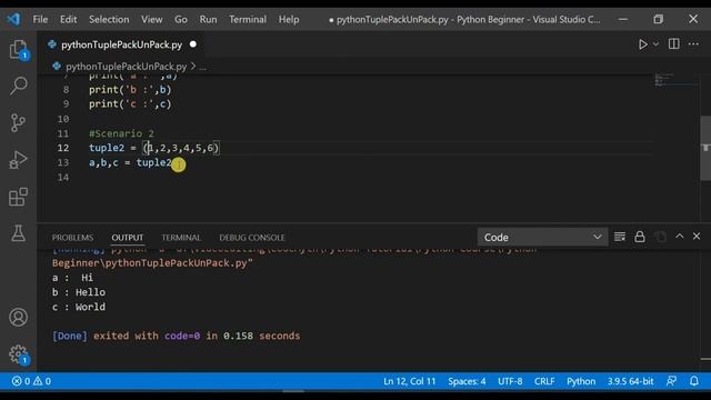 Python Tuple Packing and UnPacking With Example | CodeMyth