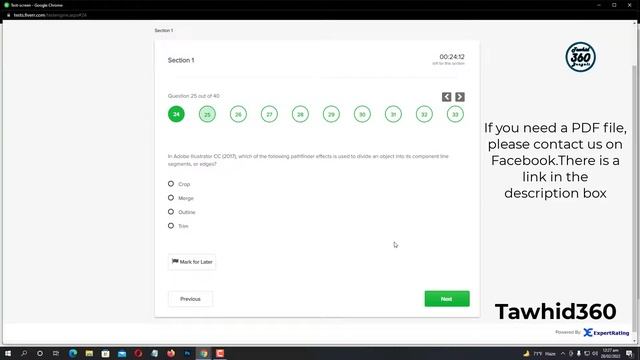 Fiverr Adobe Illustrator skill Test Answers 2022