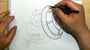 КАК НАРИСОВАТЬ БОГАТЫРЯ ДОБРЫНЮ НИКИТИЧА. How to draw a warrior.