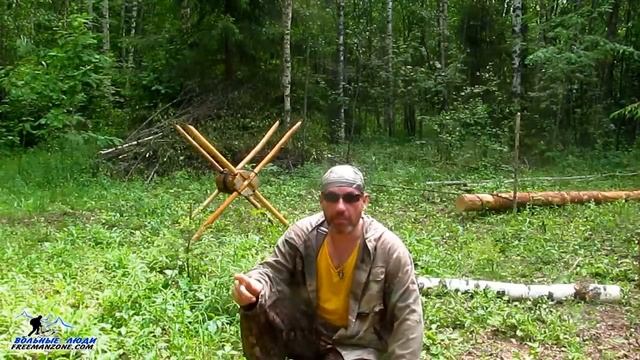 ЛЕБЕДКА ПОЛЕНО С "КОПЫТАМИ" Как легко и быстро в одиночку таскать по лесу тяжелые бревна для сруба смотреть онлайн