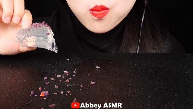 ASMR CLEAR FOODS 투명 디저트먹방, CLEAR HONEY JELLY, EDIBLE COMB,LIPSTICKS, FROG EGGS 새소리 병 DRINKING SOUND
