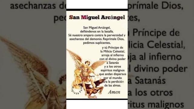 Oracion  a San Miguel  Arcangel