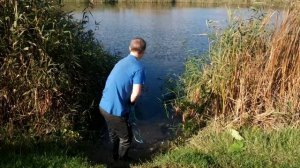 Рыбалка на кастинговую сеть. Этой рыбы здесь раньше не было.