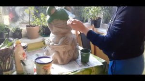 Изготовление садовой скульптуры из бетона и пенопласта. Быстро и качественно