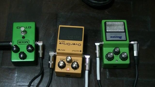IBANEZ TUBE SCREAMER - BOSS OD3 - MXR GT-OD OVERDRIVE TEST смотреть онлайн