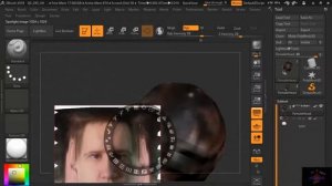 раскрашиваю голову Zbrush