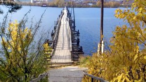 Белорецк, деревянный мост через водохранилище, река Белая (27.09.2014)