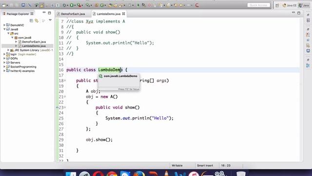 Lambda Expression in Java 8 смотреть онлайн