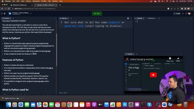 PYthon learn python in 100 days......