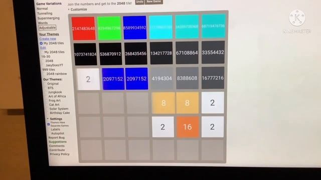 2048 highest tile 1x1 - 8x8 смотреть онлайн