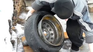 Как одеть резину на разварки 8.5J