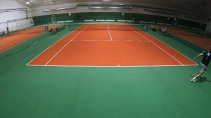 Большой теннис .Хорошая тактика для игры в теннис . Удар справа по линии . Выйгрывайте больше матче