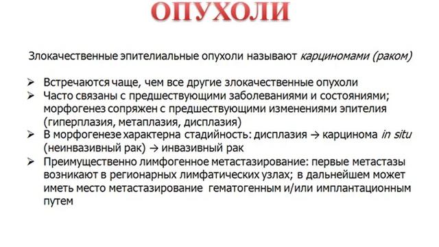 Эпителиальные опухоли