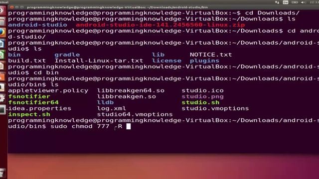 Error : Unable to run mksdcard SDK tool in Ubuntu (Android Studio) - Solved