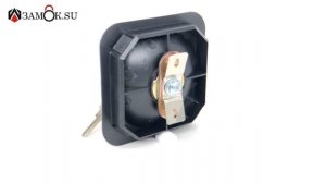 Артикул 0235 Замок мебельный ригельный типа F90-Т ручка хром ЗМ 053-Т (без язычка)