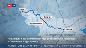 На перегоне БАМа Чильчи - Студенческий открыли второй путь