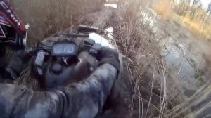 Езда по грязи на квадроциклах CF Moto 500A and Stels Leopard 600.