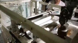 производство рукава для запекания станком сворачивания полотна в полурукав с пропайкой ультразвуком