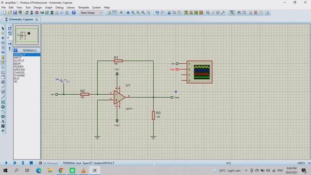 INVERTING AMPLIFIER DESIGN AND FREQUENCY RESPONSE (PROTEUS) | TUTORIAL #4 смотреть онлайн