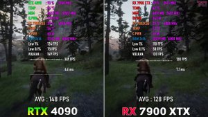 RX 7900 XTX vs RTX 4090  тест сравнение в 10 играх
