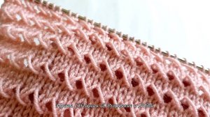 Две петли, два ряда - лёгкий ажурный узор спицами