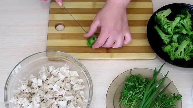 Салат с брокколи и отварной курицей Без майонеза Вкусно и полезно