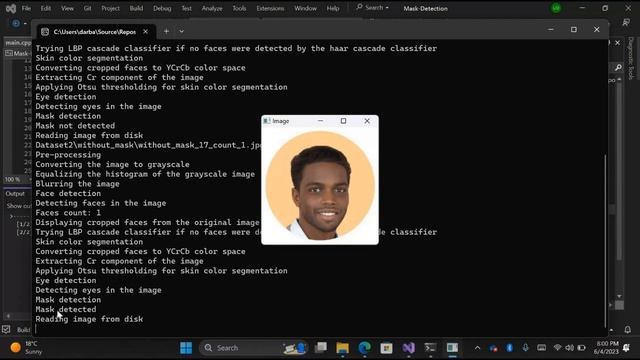 Mask Detection Using OpenCV