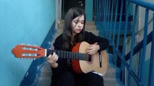 Кино - Восьмиклассница 💕 кавер на гитаре 🎶