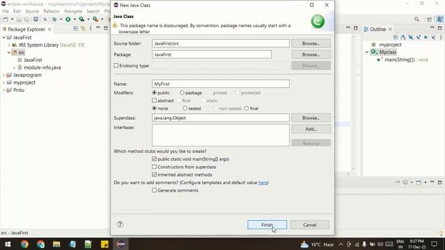 First Java Program смотреть онлайн