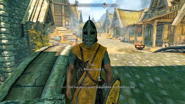 Guard's comments about Iron Sword. Skyrim Anniversary Edition смотреть онлайн