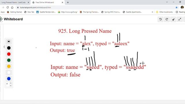 LeetCode 925  Long Pressed Name - Interesting String Interview Question Solved With 2 Pointers