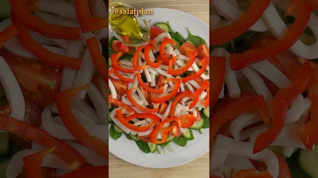 Салат овощной с кальмаром смотреть онлайн