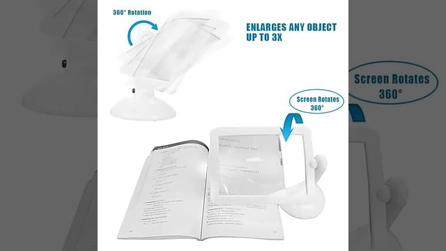 Универсальная настольная лупа с подсветкой и поворотной линзой, 3-х кратное увеличение смотреть онлайн