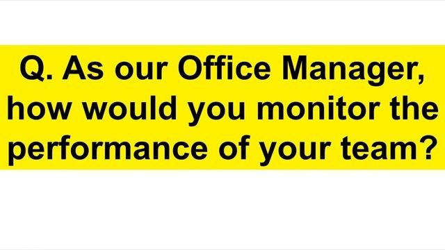 OFFICE MANAGER Interview Questions And Answers! (5 Tough Interview Questions)