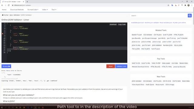 Online JSON Validator - Linter смотреть онлайн