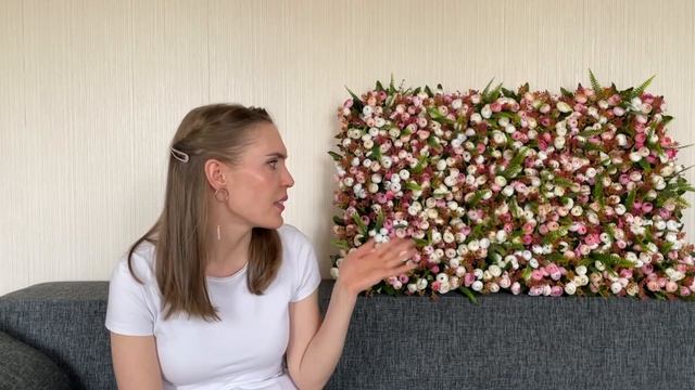 Простой декор своими руками. Панно из искусственных цветов. смотреть онлайн