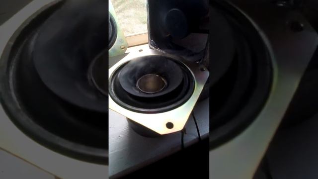 EXTREMELY VIOLENT SPEAKER BLOWOUT! 3 inch Technics center channel woofer #2! (0-100 in an INSTANT!)