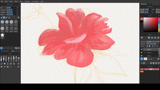 Camelia Digital Painting смотреть онлайн